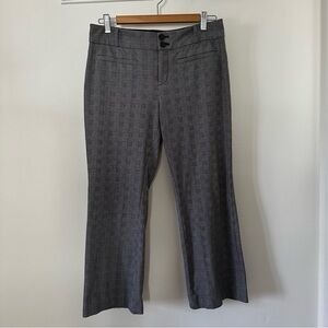 Anthropologie The Essential Flare Pants Black/White Plaid, size 8